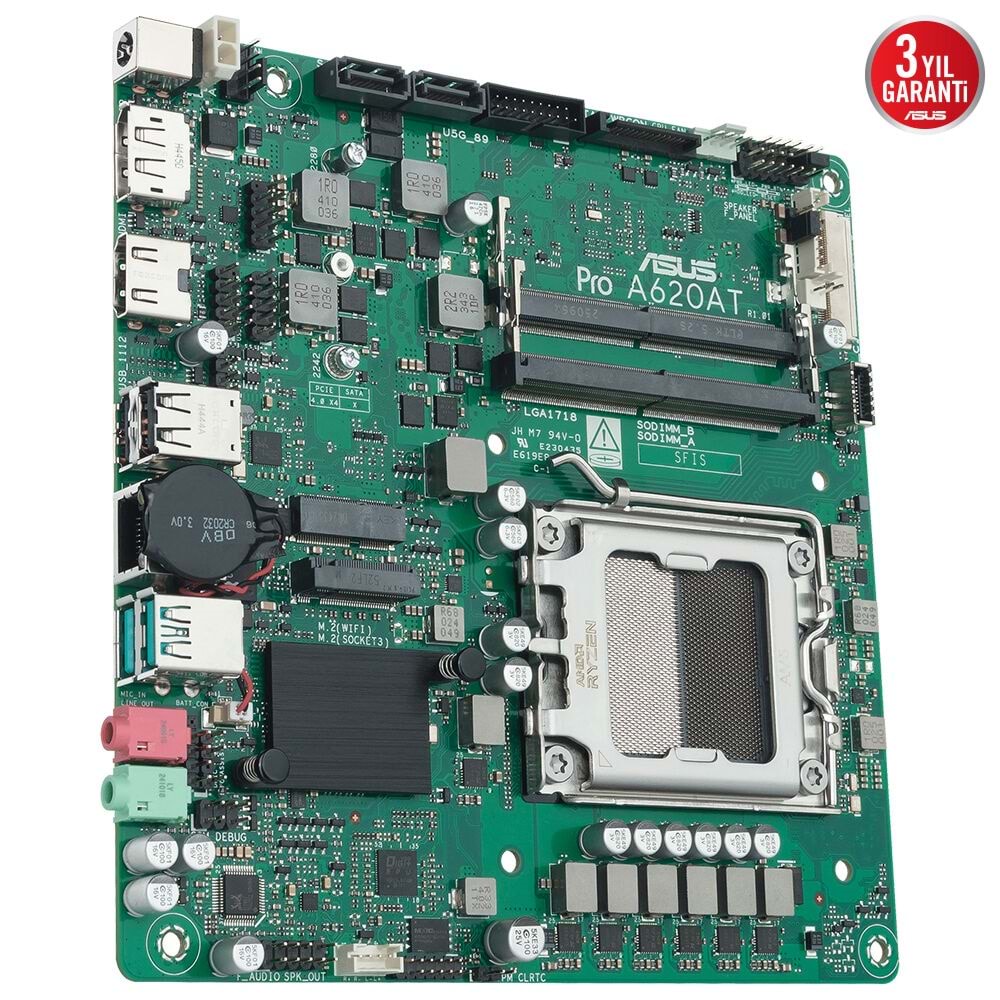 ASUS PRO A620AT- CSM DDR5 HDMI-DP PCIE 4.0 AM5 mATX Kurumsal Anakart