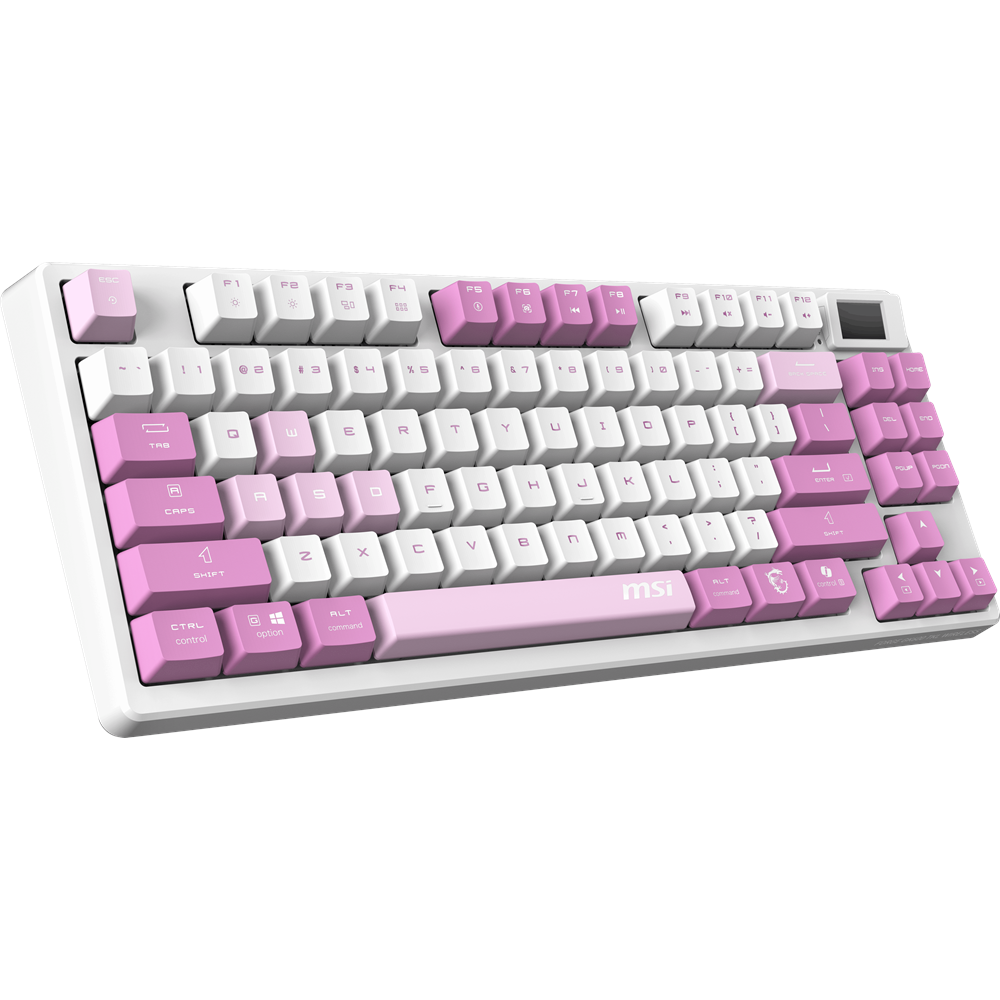 MSI Q TR GG Forge GK600 TKL Violet Switch Mekanik Beyaz/Mor Oyuncu Klavyesi
