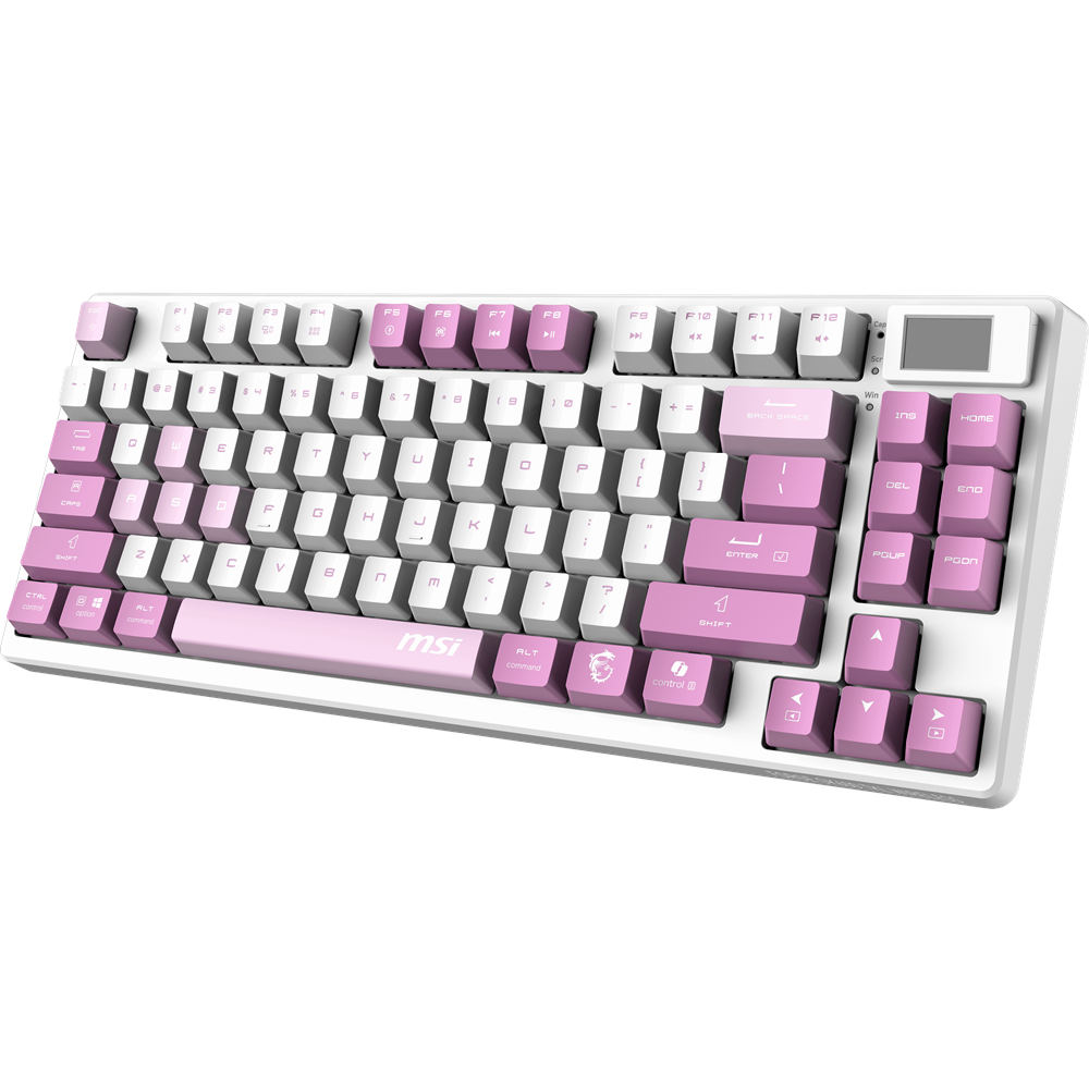 MSI Q TR GG Forge GK600 TKL Violet Switch Mekanik Beyaz/Mor Oyuncu Klavyesi