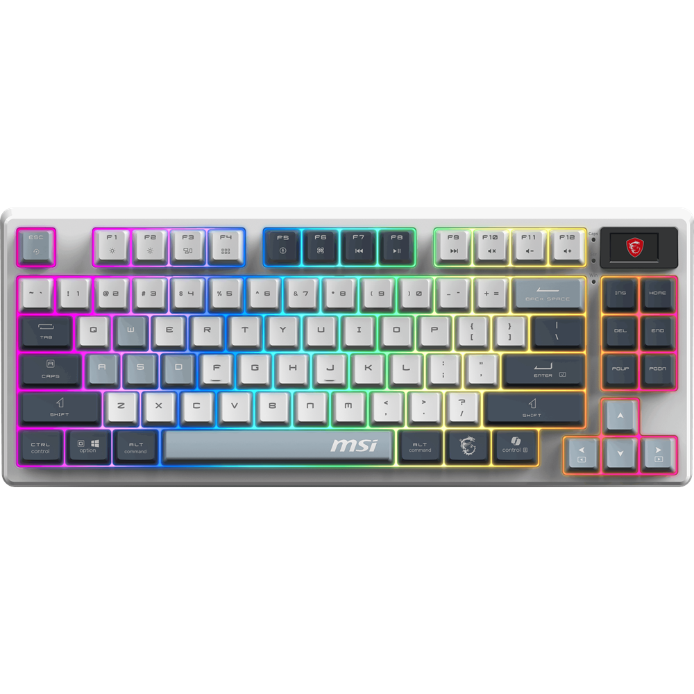 MSI Q TR GG Forge GK600 TKL Sky Switch Mekanik Beyaz Oyuncu Klavyesi