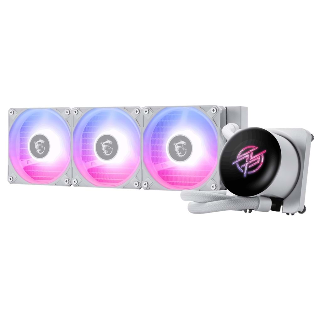 MSI 360mm MPG CORELIQUID P13 360 WHITE ARGB AM5-1851P Sıvı Soğutmalı İşlemci Fanı Beyaz