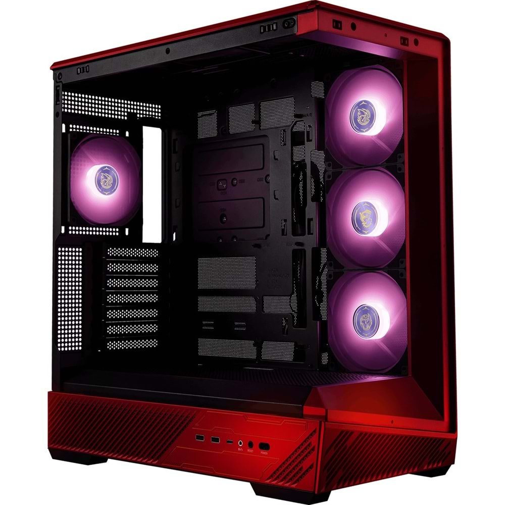 MSI PANO 130R MLG EDITION Gaming Mid-Tower PC Kasası Kırmızı-Siyah