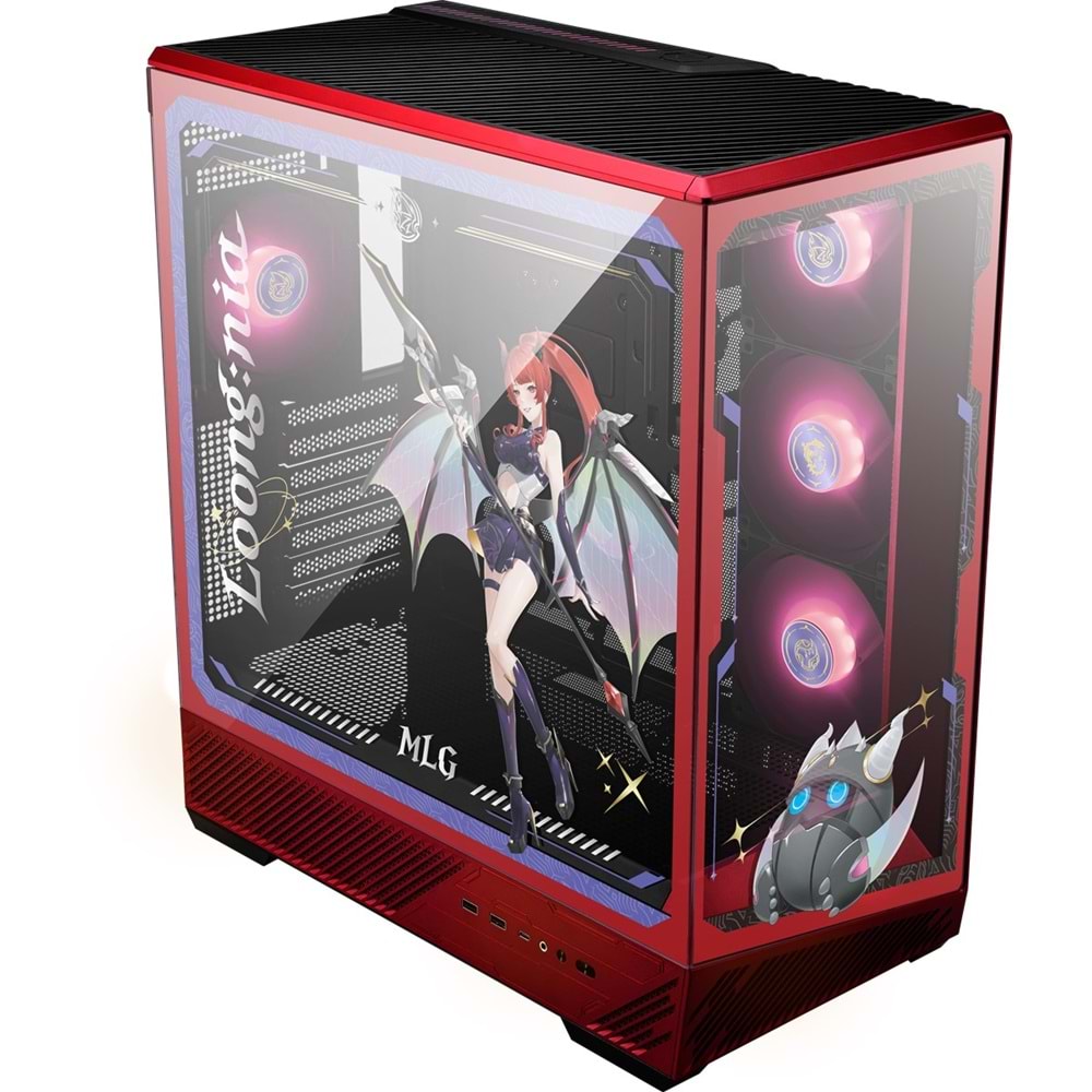 MSI PANO 130R MLG EDITION Gaming Mid-Tower PC Kasası Kırmızı-Siyah