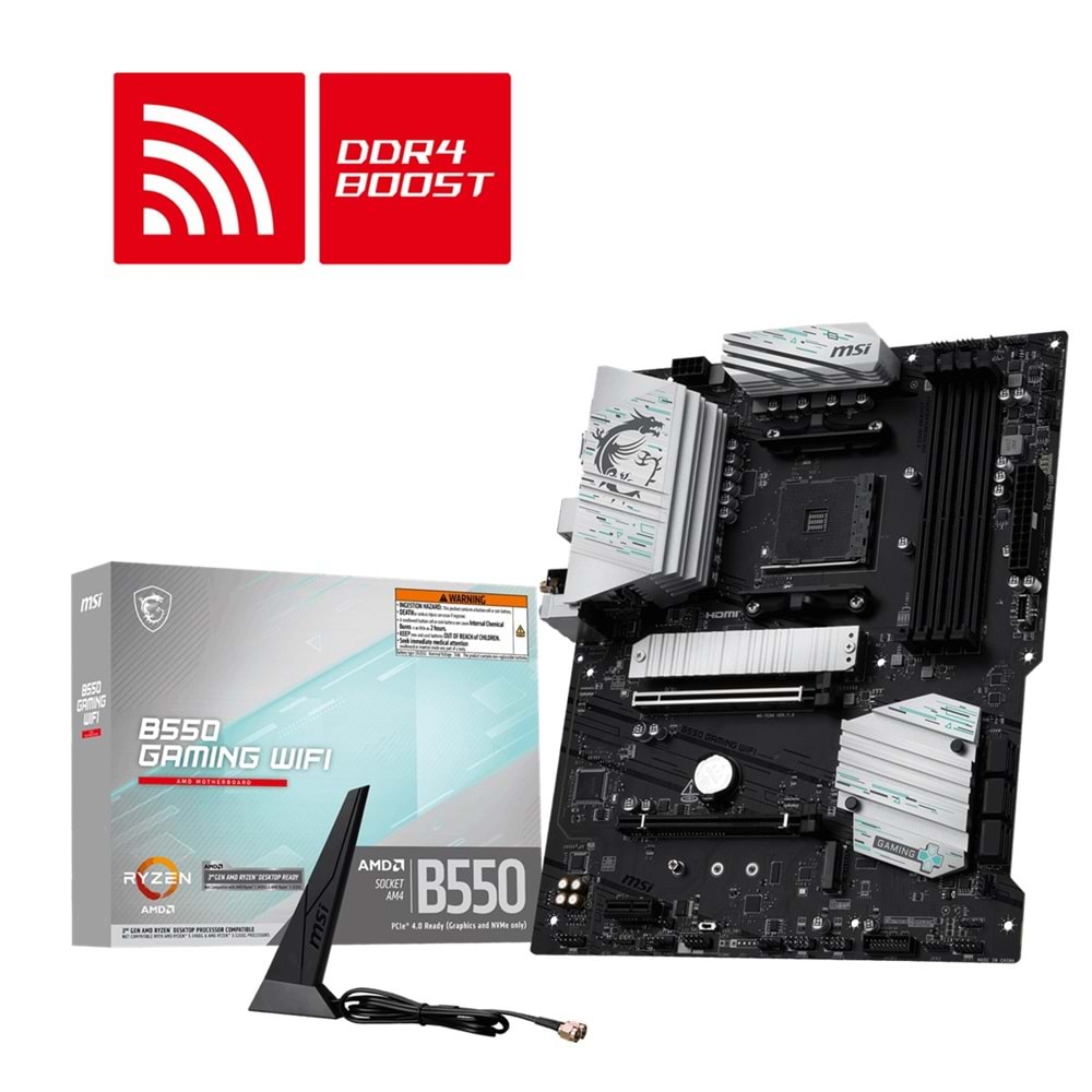 MSI B550 GAMING WIFI5 DDR4 HDMI-DP TYPEC PCIE 4.0 AM4 mATX