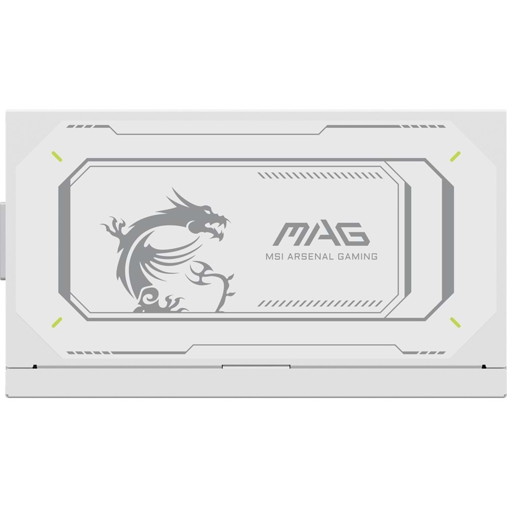 MSI 1000w 80+ Gold MAG A1000GL PCIE5 WHITE Tam Modüler Power Supply Beyaz