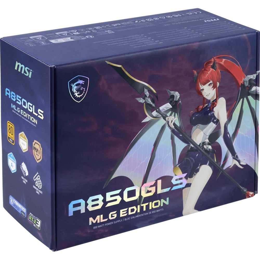 MSI 850w 80+ Gold A850GLS MLG EDITION Tam Modüler Power Suplly