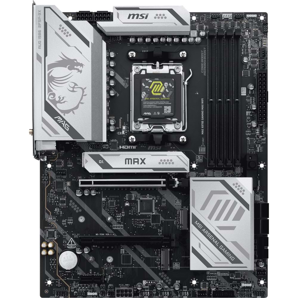MSI MAG X870E GAMING MAX WIFI7 DDR5 HDMI-DP PCIE 5.0 AM5 ATX