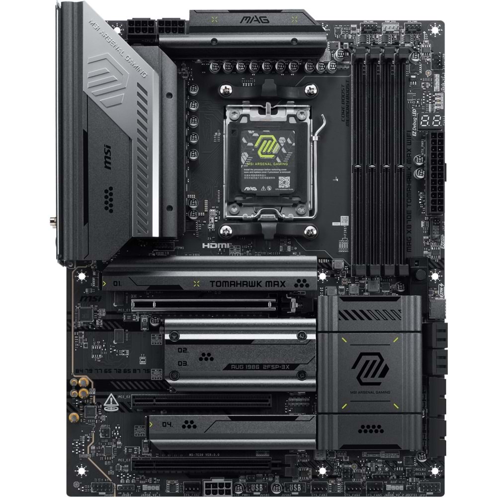 MSI MAG X870E TOMAHAWK MAX WIFI7 DDR5 HDMI-DP TYPEC PCIE 5.0 AM5 ATX