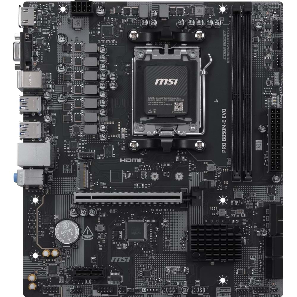 MSI PRO B850M-E EVO DDR5 HDMI-DP PCIE 5.0 AM5 mATX