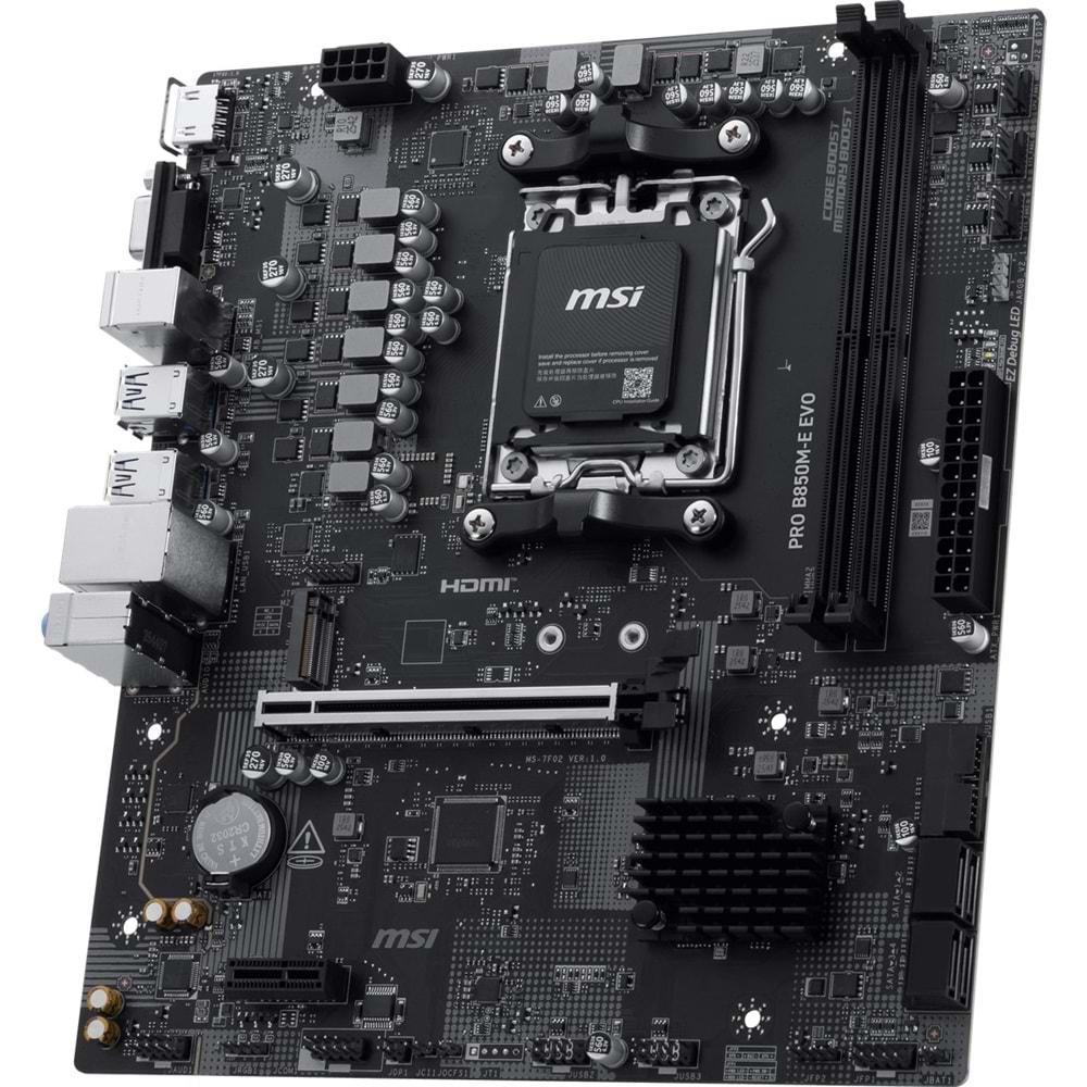 MSI PRO B850M-E EVO DDR5 HDMI-DP PCIE 5.0 AM5 mATX