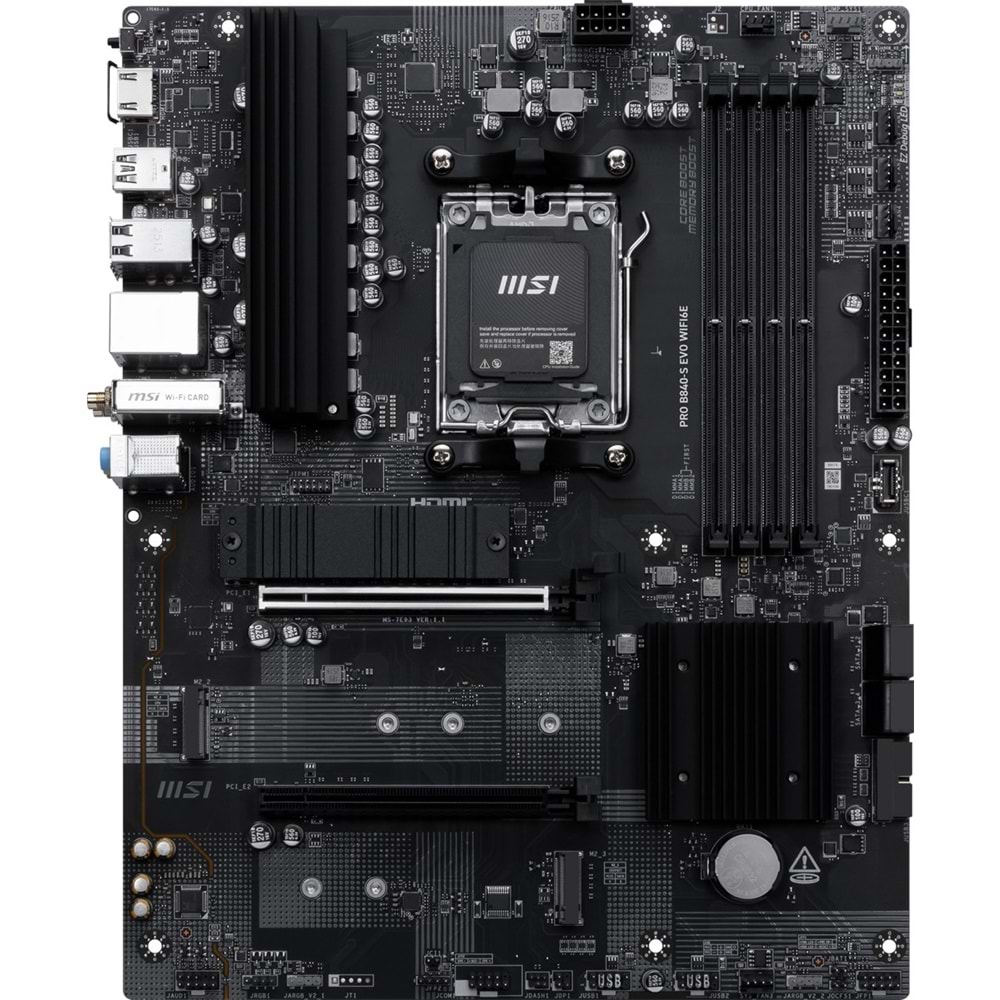 MSI PRO B840-S EVO WIFI6E DDR5 HDMI-TYPEC PCIE 4.0 AM5 ATX