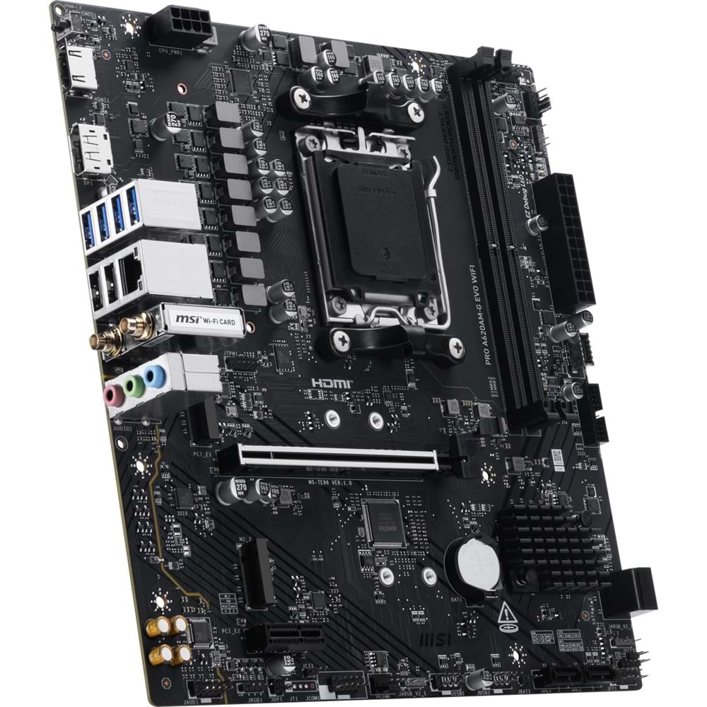 MSI PRO A620AM-G EVO WIFI6E DDR5 HDMI-DP PCIE 4.0 AM5 mATX