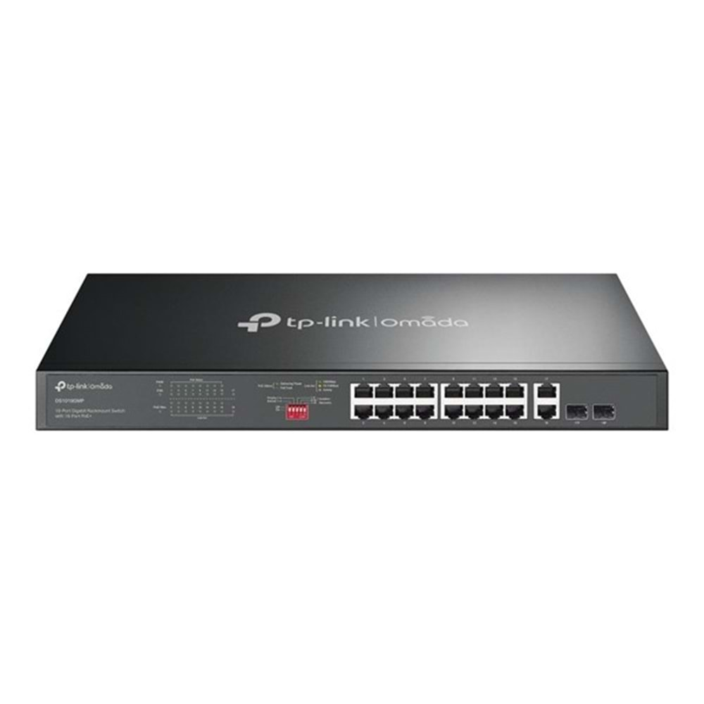 TP-LINK 16port Ds1018GMP GIGABIT 2-SFP 250W FULL POE YÖNETİLEMEZ SWITCH