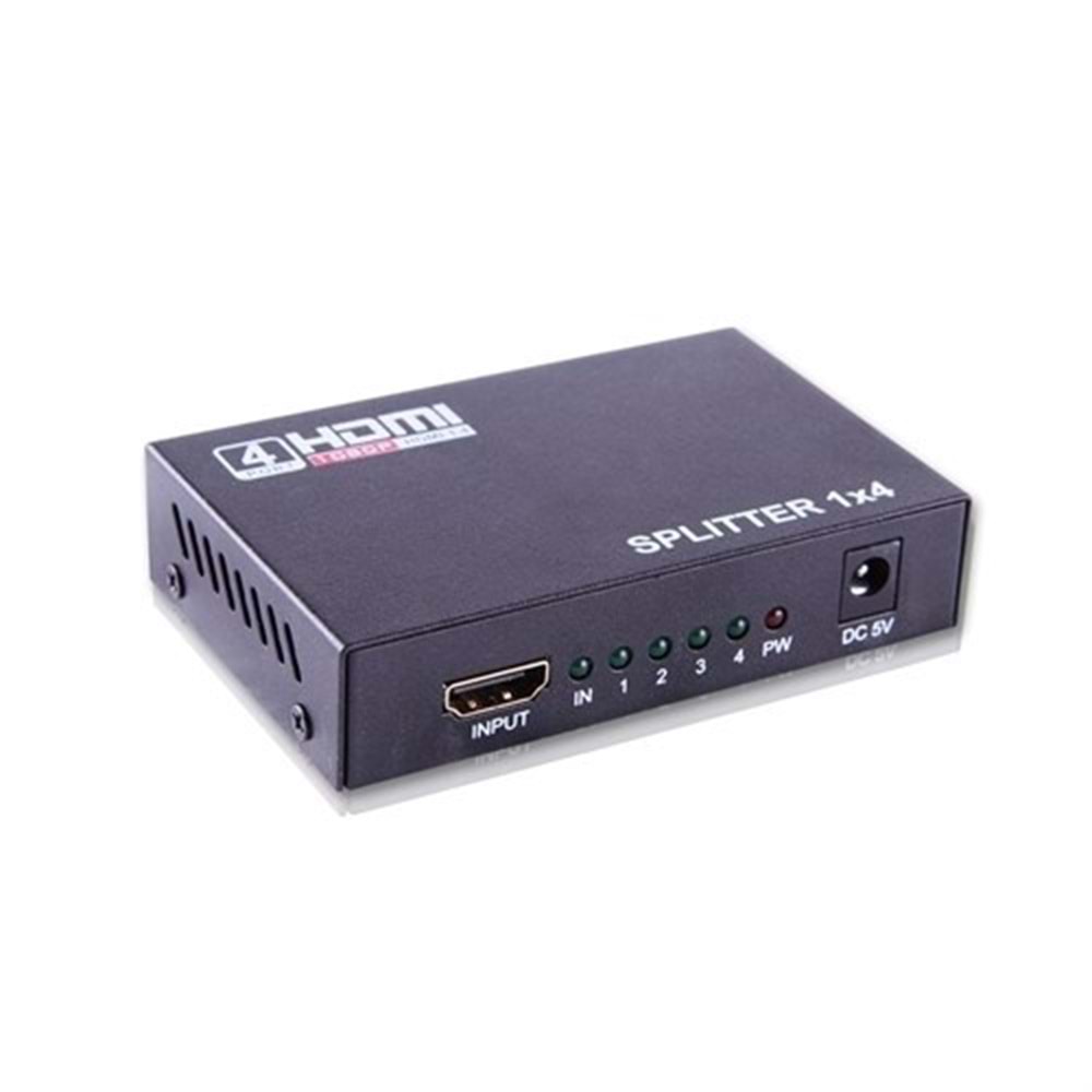 QPORT 4port Q-SPL4 1port HDMI (giriş) 4port HDMI (çıkış) 1920x1080 HDMI Splitter