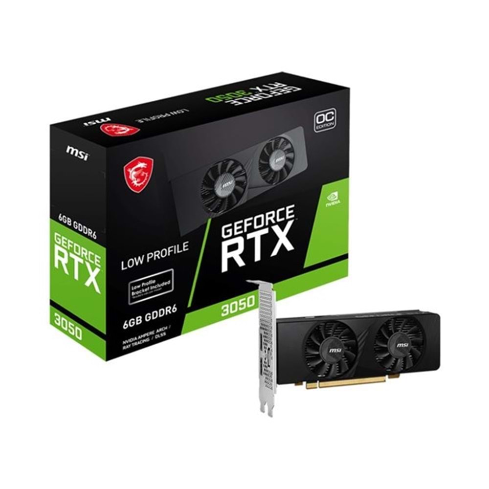 MSI 6GB RTX3050 LP E 6G OC GDDR6 96bit HDMI DP PCIe 4.0 Low Profile	