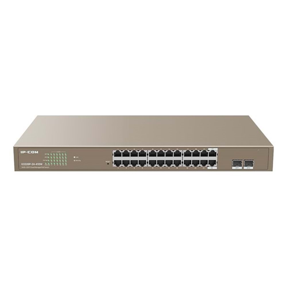 IP-COM 24port G3326P-24-410W GIGABIT 2-SFP UPLINK L2 YÖNETİLEBİLİR 370W POE RACKMOUNT SWITCH 