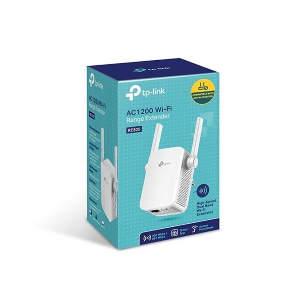 TP-LINK RE305 AC1200 Menzil Genişletici Priz Tip