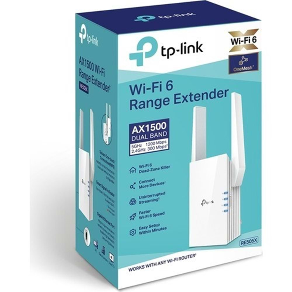 TP-LINK RE505X AX1500 Menzil Genişletici Priz Tip