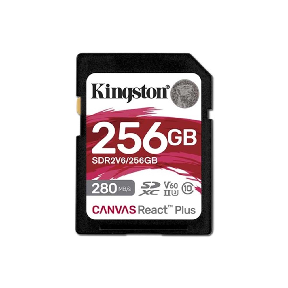 KINGSTON 256GB React+ SDR2V6/256GB SDXC HAFIZA KARTI KINGSTON 256GB React+ SDR2V6/256GB SDXC HAFIZA KARTI