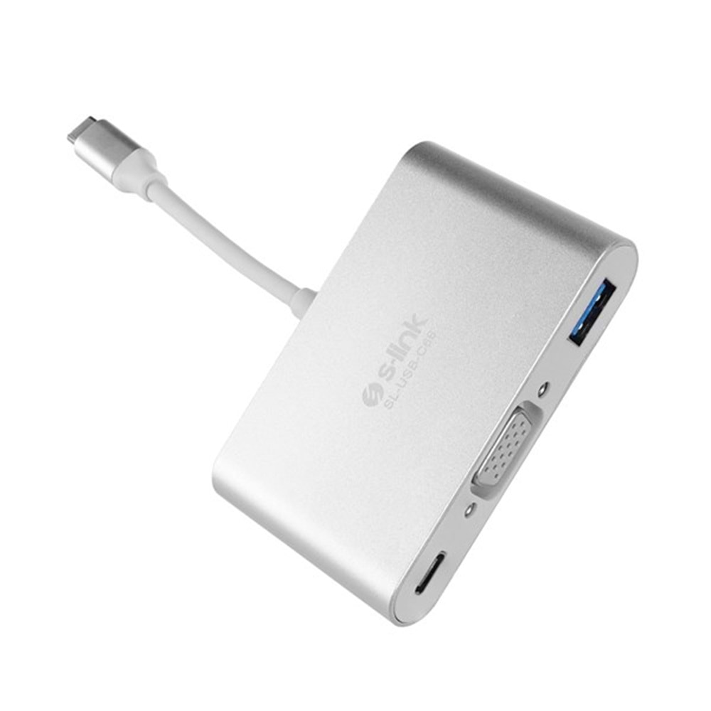 S-LINK SL-USB-C66 0.15metre TYPE-C-USB 3.0_VGA Çevirici Adaptör 4K