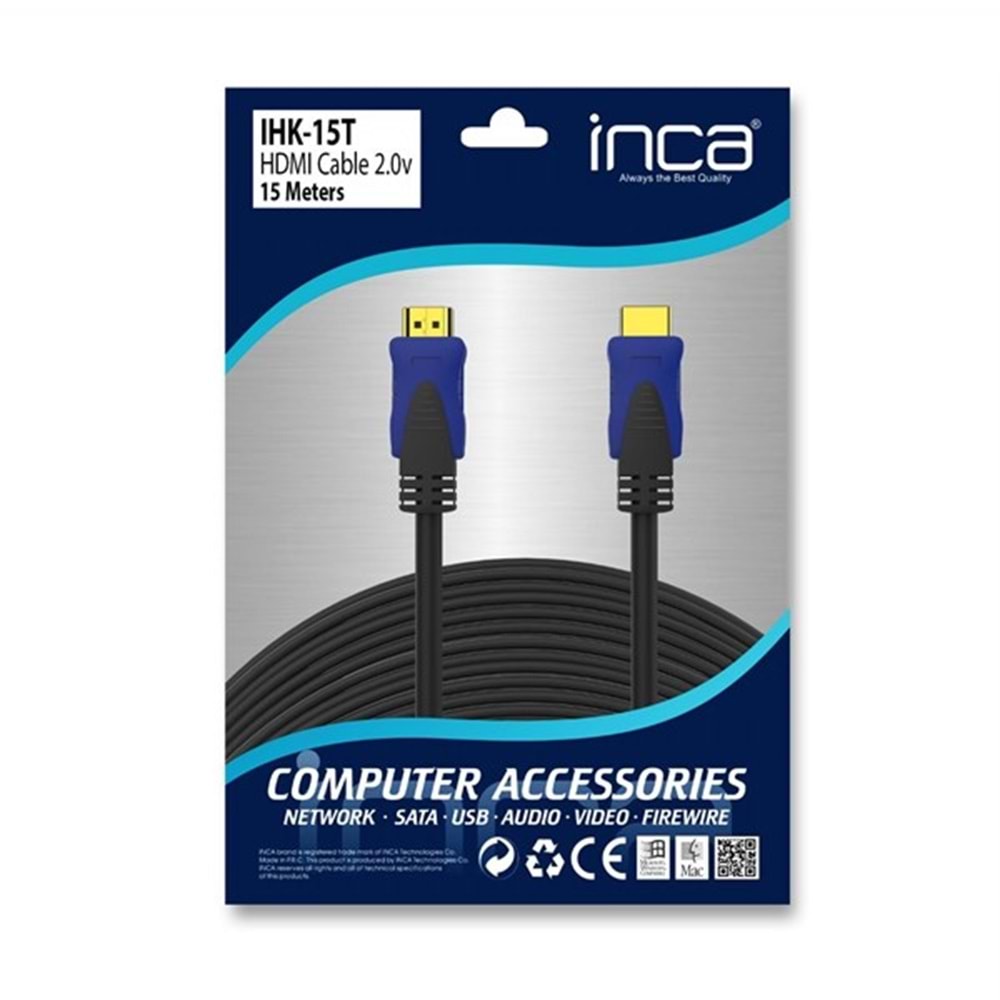 INCA 15metre IHK-15T HDMI Kablo 2.0v 4K 60Hz