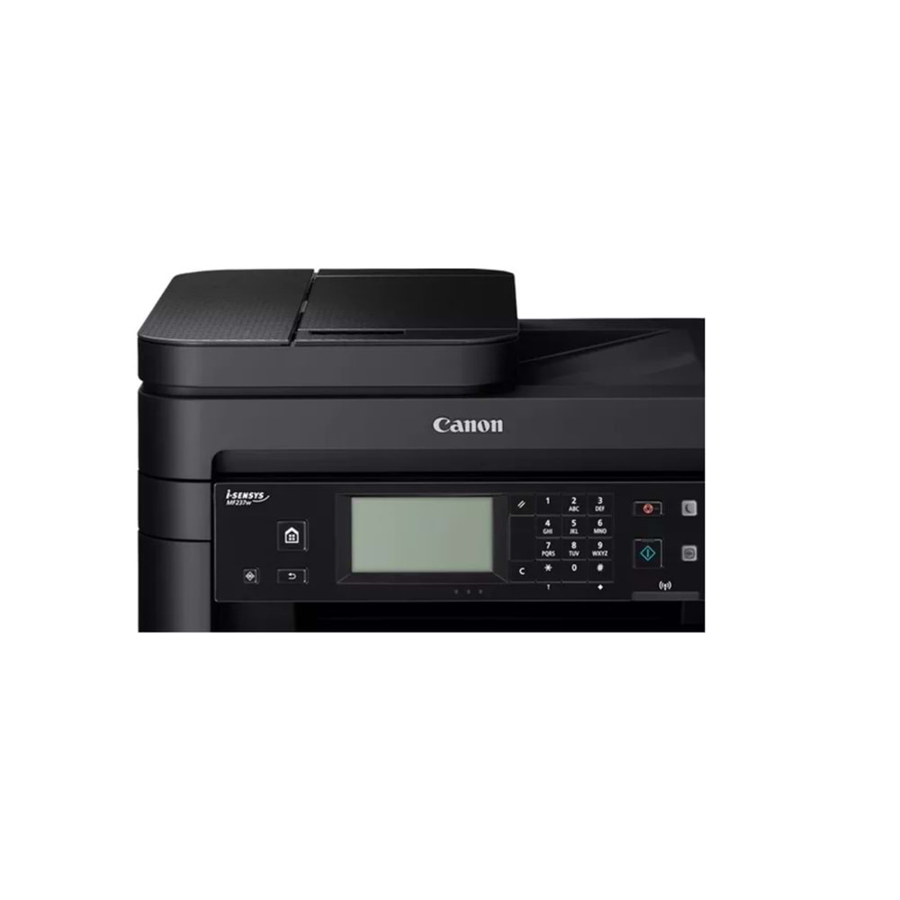 CANON A4 Siyah MF237w Çok Fonksiyonlu Faxlı Laser Yazıcı USB 2.0,Ethernet,Kablosuz Demo+2 Tonerli