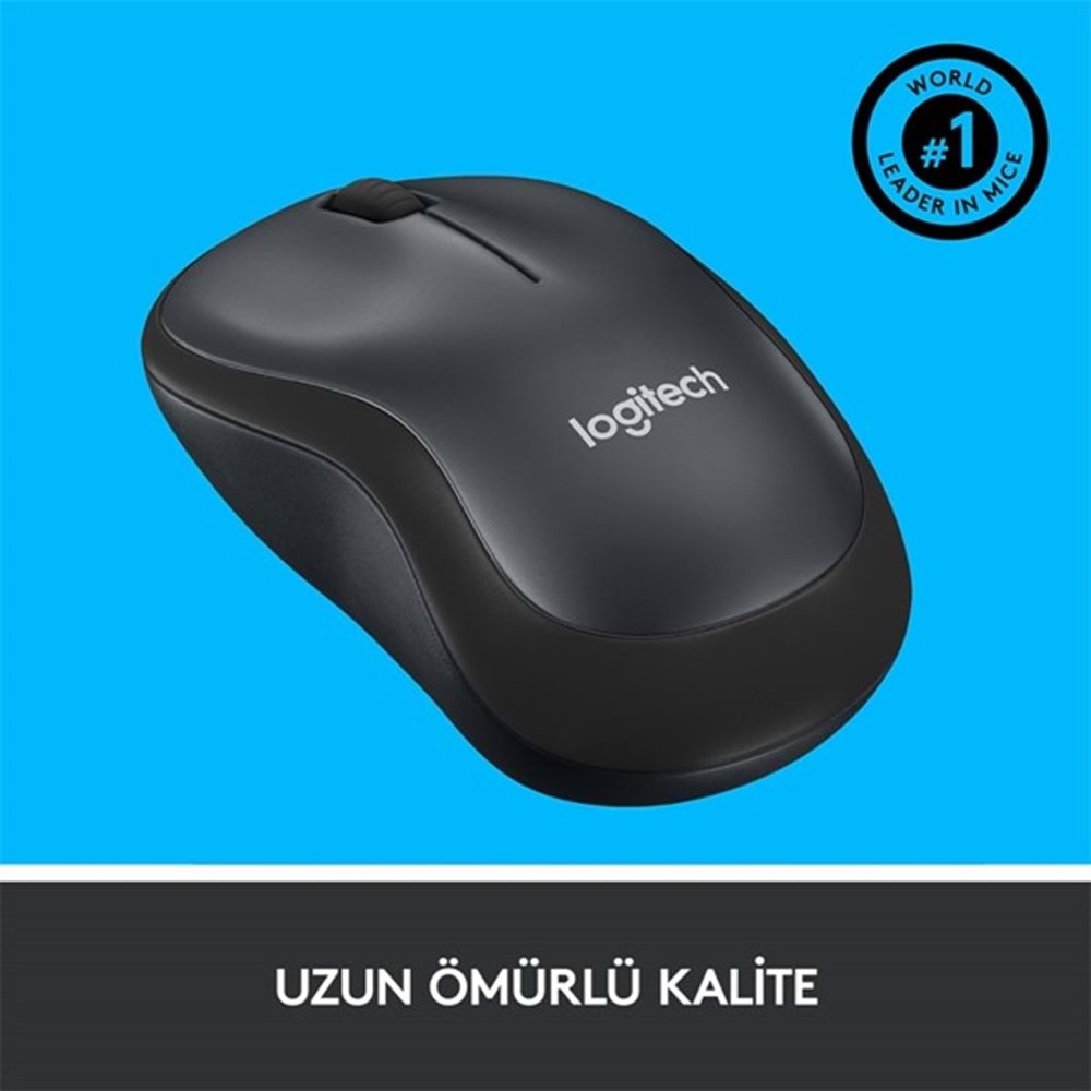 LOGITECH M220 Kablosuz Sessiz Optic Gri / Siyah Mouse 910-004878
