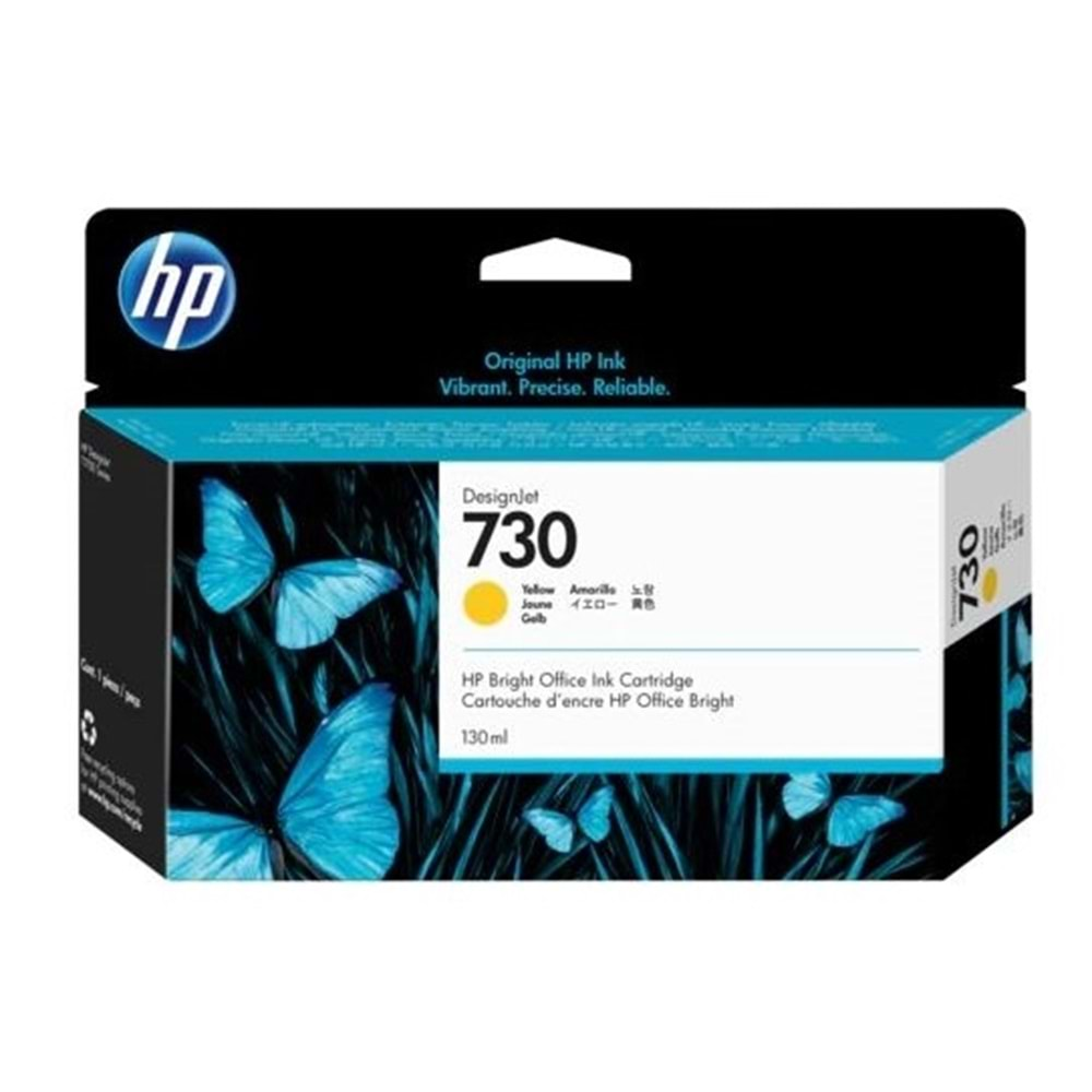 Hp P2v64a (730) Sarı 130 Ml Genıs Format Murekkep Kartusu