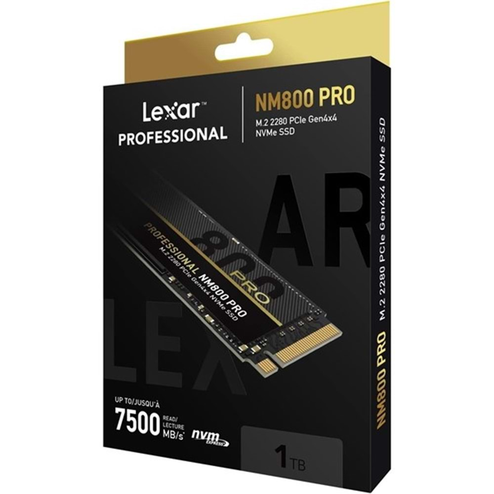 LEXAR 1TB PRO NM800 LNM800P001T-RNNNG 7400-5800MB/s M2 NVME GEN4 DİSK