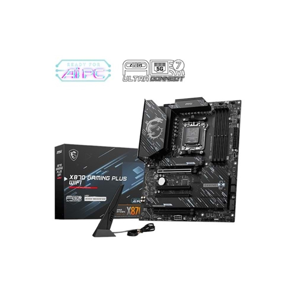 MSI X870 GAMING PLUS WIFI-7 DDR5 HDMI-DP PCIE 5.0 AM5 ATX