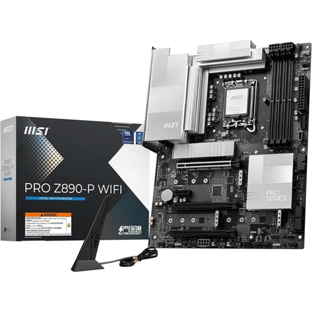 MSI PRO Z890-P WIFI-7 DDR5 HDMI-DP USBC PCIE 5.0 1851P ATX