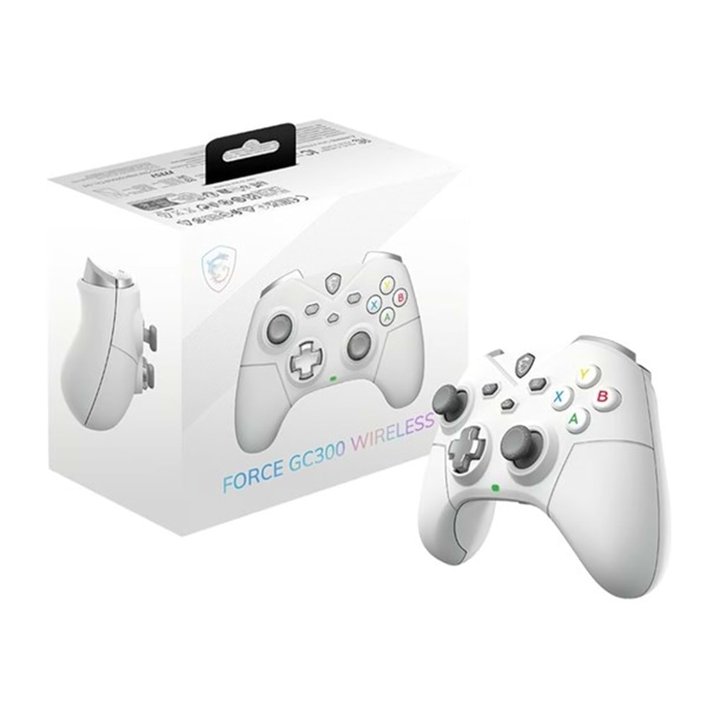 MSI GG FORCE GC300 W Beyaz Oyun Kolu Kablosuz Gamepad