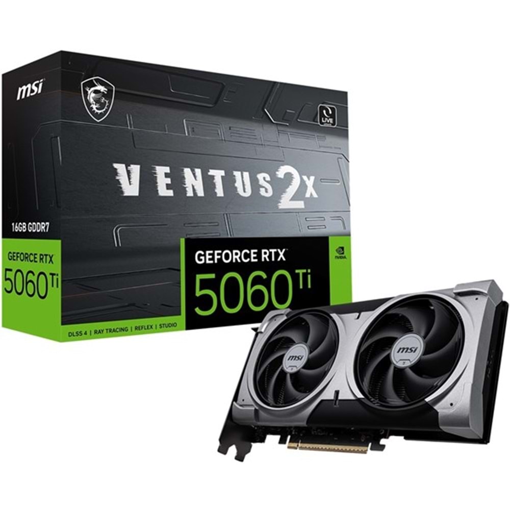 MSI 16GB RTX5060TI VENTUS 2X PLUS GDDR7 128bit HDMI-DP PCIE 5.0