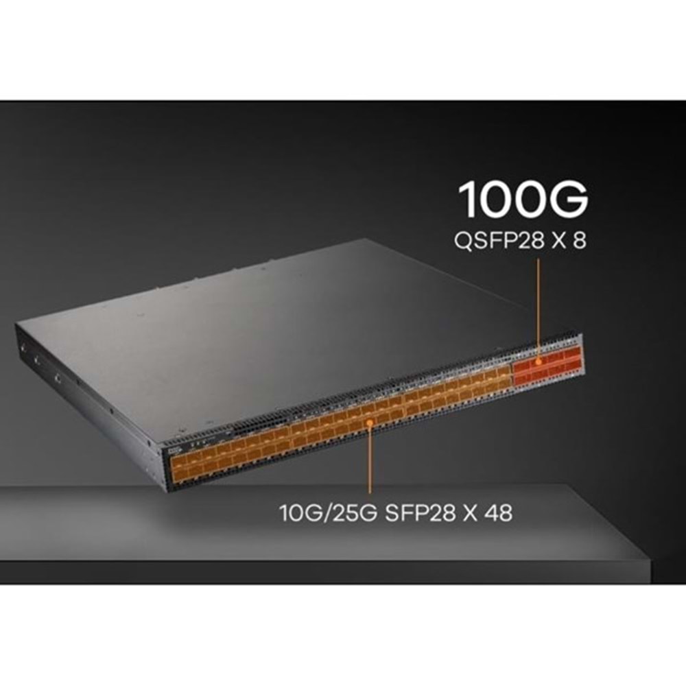 ZYXEL CX4800-56F 48port 10-25GbE L3 8X-UPLINK 100GbE Yığınlanabilir Fiber Swıtch