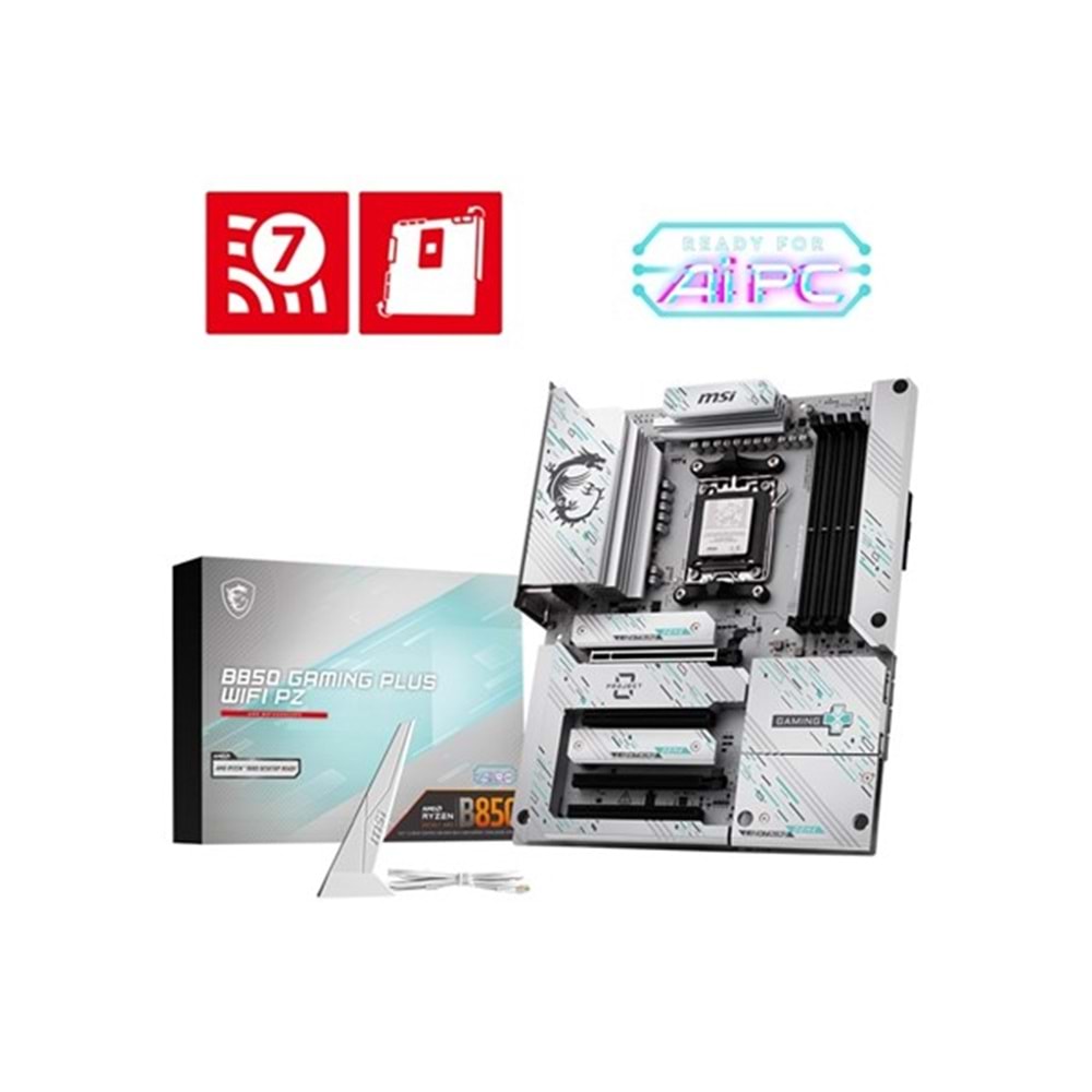 MSI B850 GAMING PLUS WIFI7 PZ DDR5 HDMI-DP PCIE 5.0 AM5 ATX