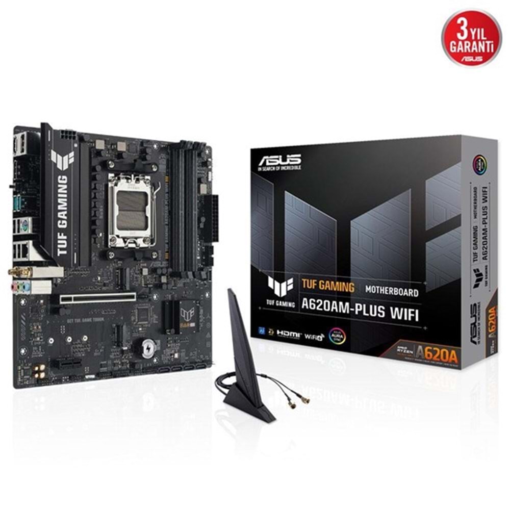 ASUS TUF GAMING A620AM-PLUS WIFI6 DDR5 HDMI-DP PCIE 4.0 AM5 MATX