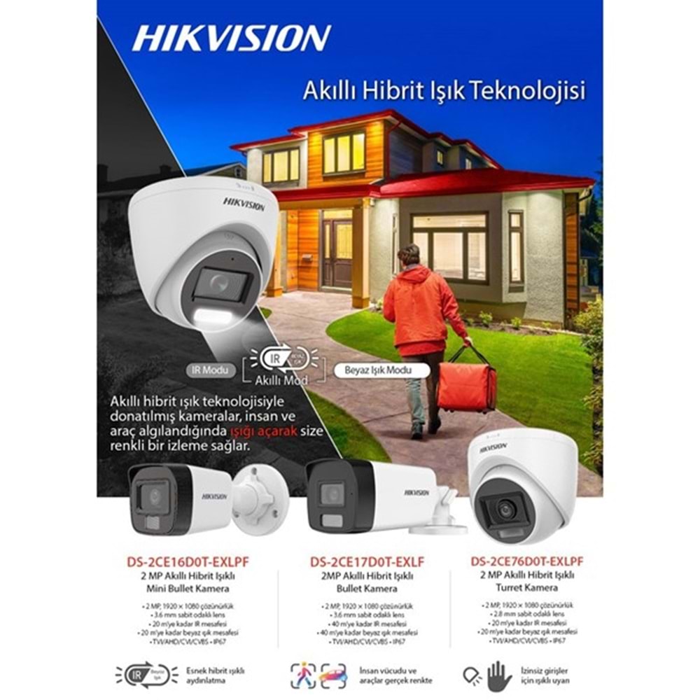 HIKVISION 2MP Dome 2.8mm Analog Kamera DS-2CE76D0T-EXLPF