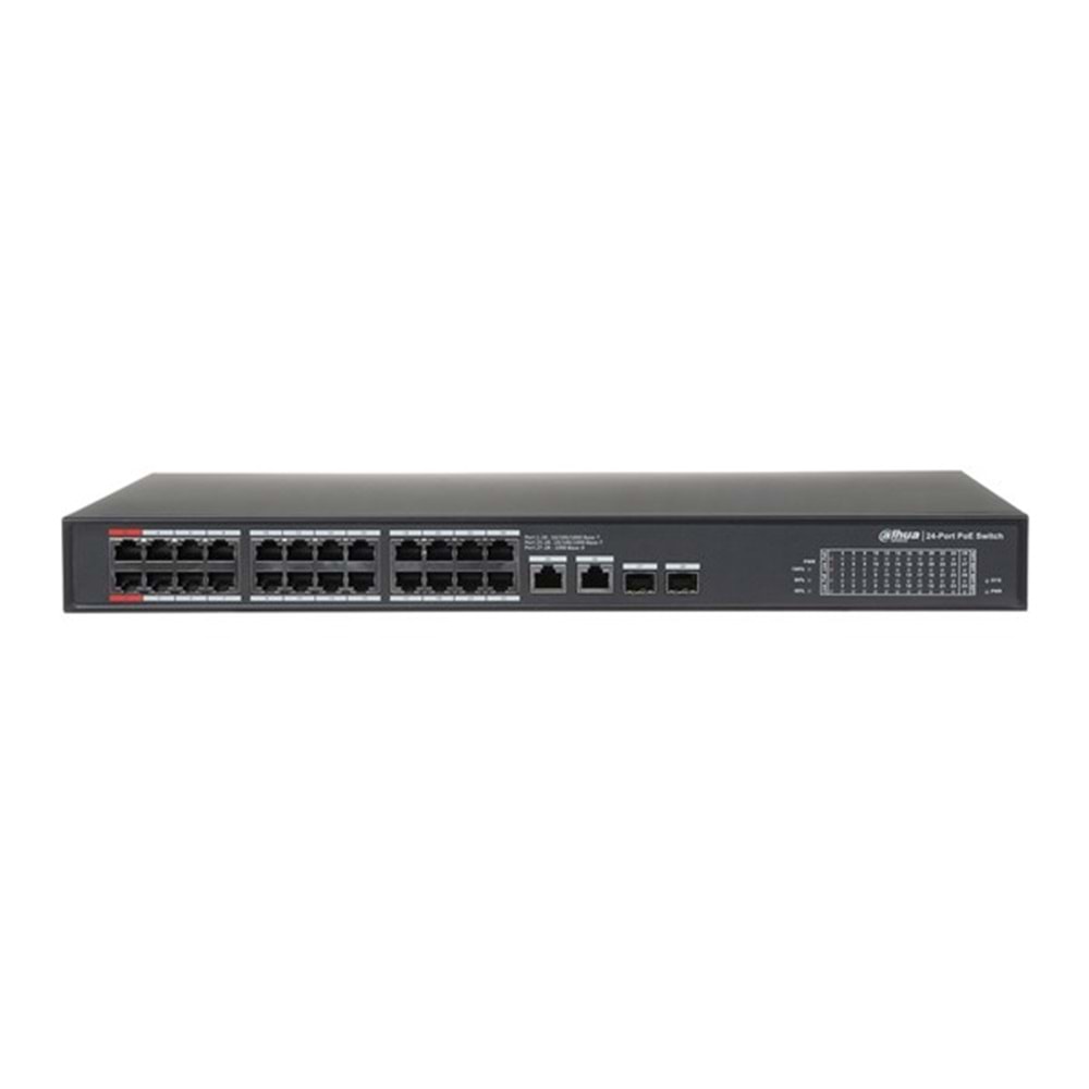 DAHUA 24port PoE 360w 2-SFP Gigabit Yönetilemez Switch PFS3228-24GT-360-V2