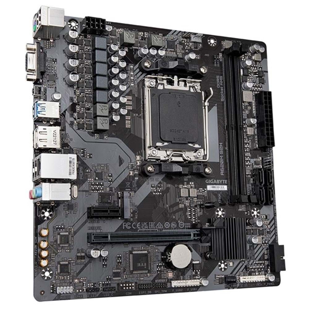 GIGABYTE A620M-S2H DDR5 HDMI DP PCIe 16X v4.0 AM5 mATX