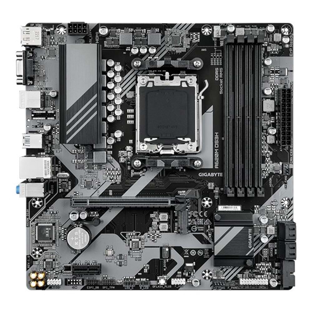 GIGABYTE A620M-DS3H DDR5 HDMI DP PCIe 16X v4.0 AM5 mATX