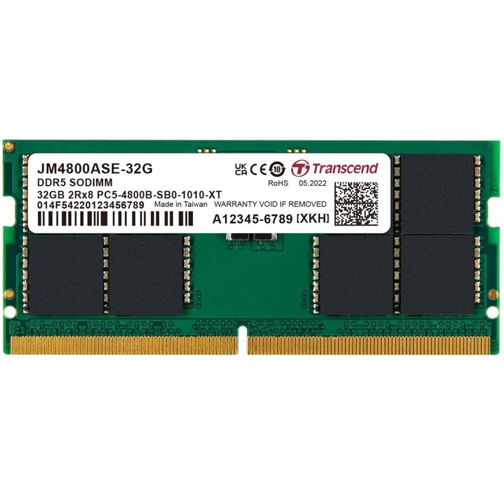 TRANSCEND 32GB DDR5 4800MHZ CL40 NOTEBOOK RAM VALUE JM4800ASE-32G