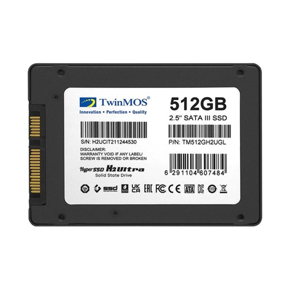 TWINMOS 512GB TM512GH2UGL 580- 550MB/s SATA-3 SSD DISK