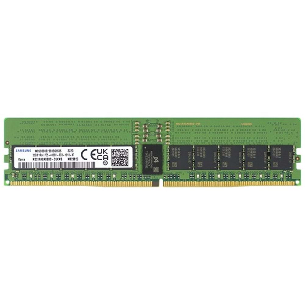 SAMSUNG 32GB DDR5 ECC RDIMM 4800MHz 2Rx8 SUNUCU RAM M321R4GA0BB0-CQK