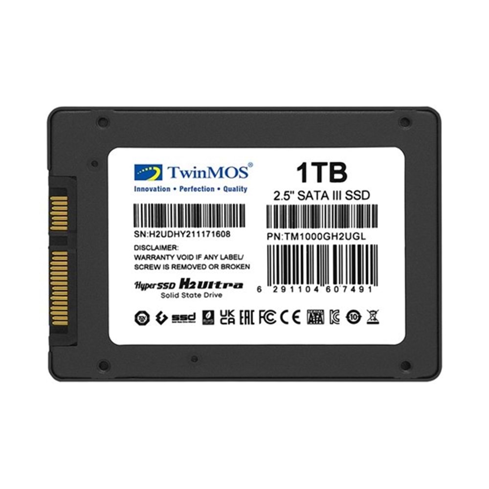 TWINMOS 1TB TM1000GH2UGL 580- 550MB/s SSD SATA-3 Disk