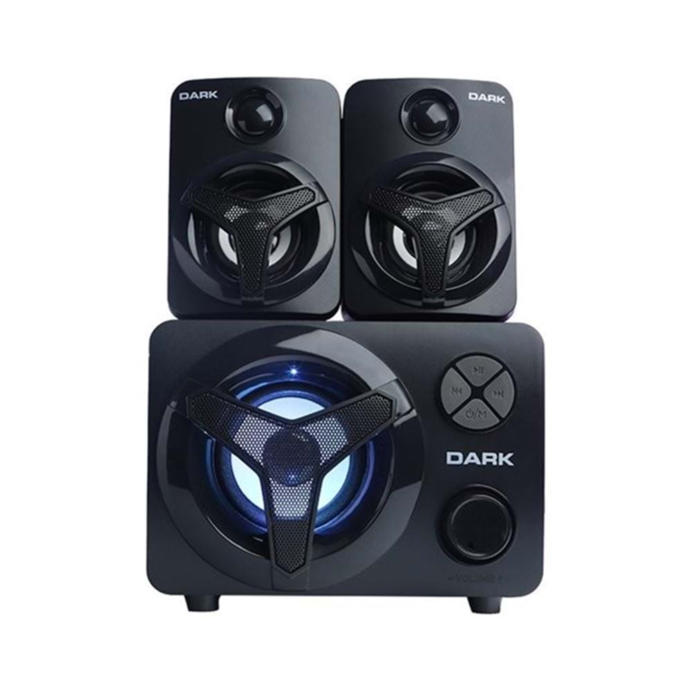 DARK SP-215 2+1 3.5mm Stereo Jak Siyah 12w RMS Multimedia Hoparlör