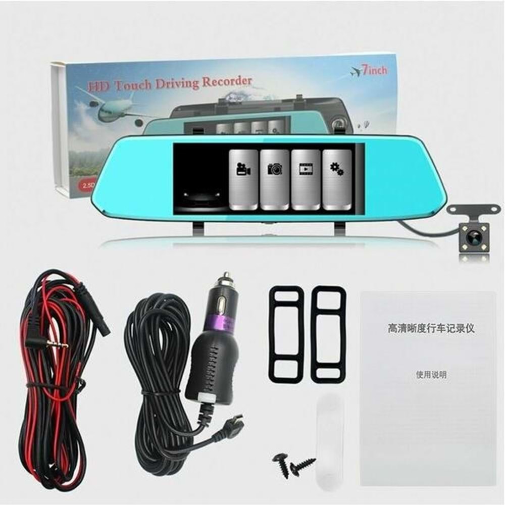 TWOGO GO-800F Araç İçi Ayna Tipi Kamera 7