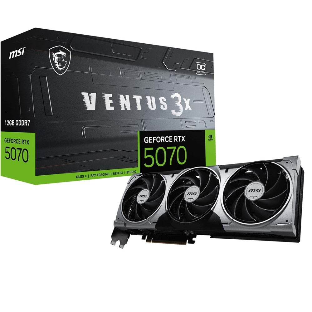 MSI 12GB RTX5070 12G VENTUS 3X OC GDDR7 192bit HDMI-DP PCIE 5.0