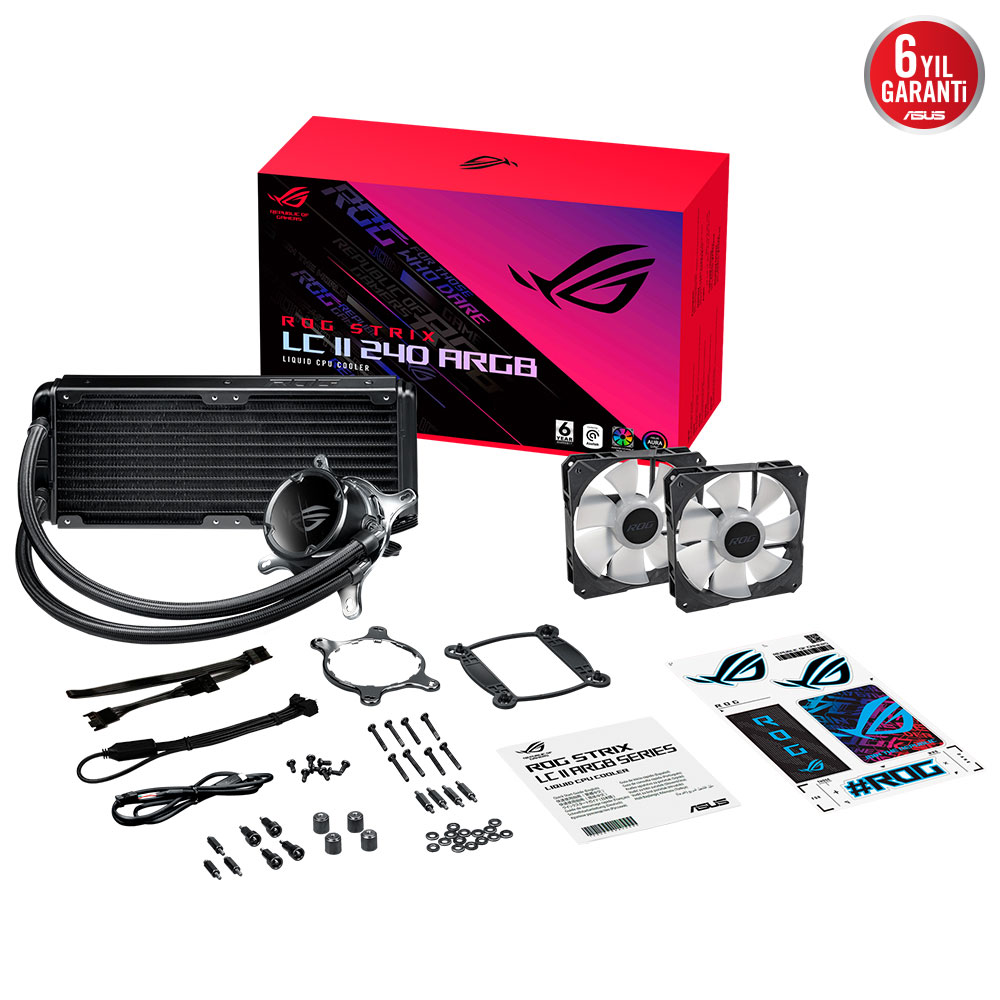 ASUS 240mm ROG STRIX LC II 240 ARGB AM4-1700p Sıvı Soğutmalı İşlemci Fanı