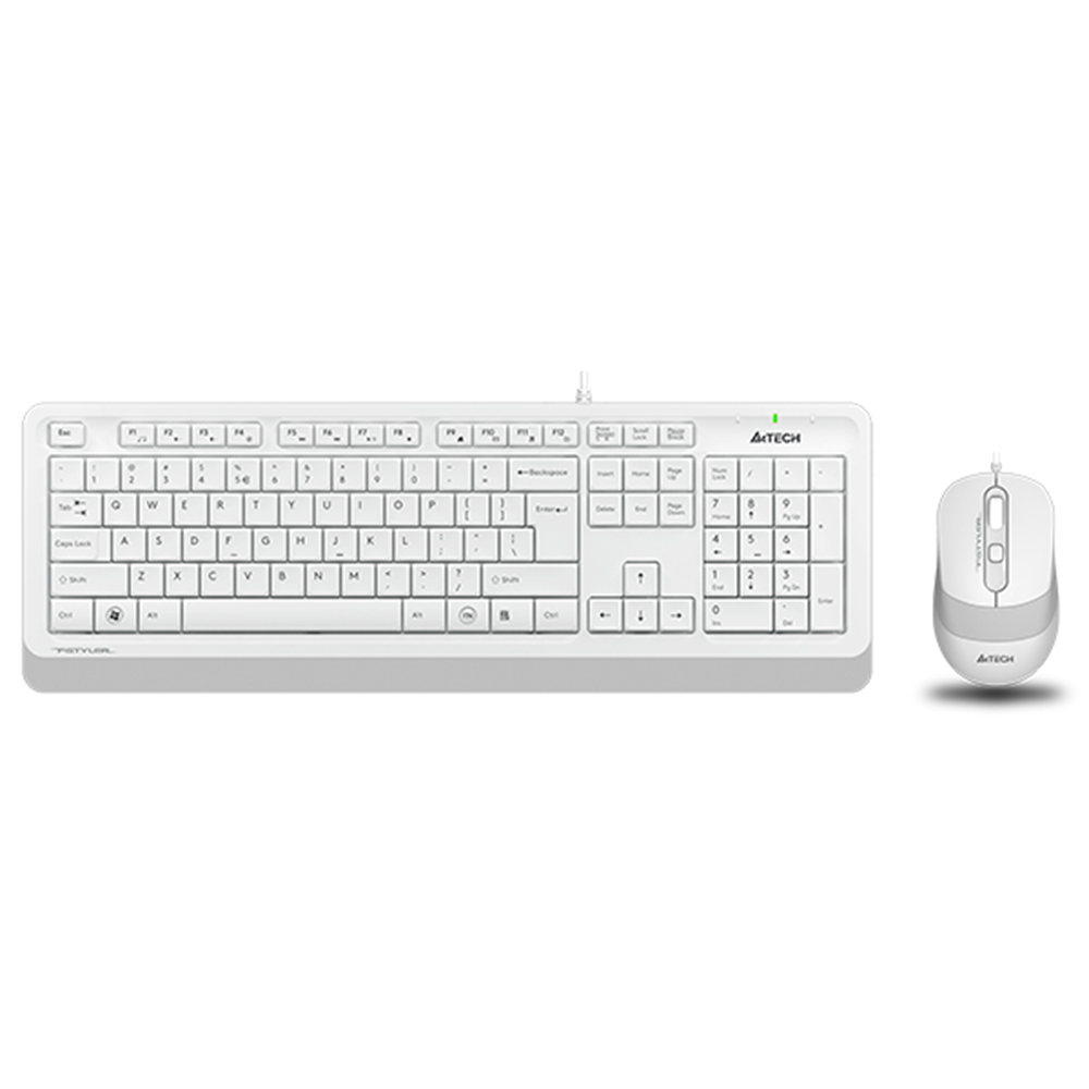 A4 TECH F1010 Kablolu USB Q Trk Beyaz Klavye - Mouse Set