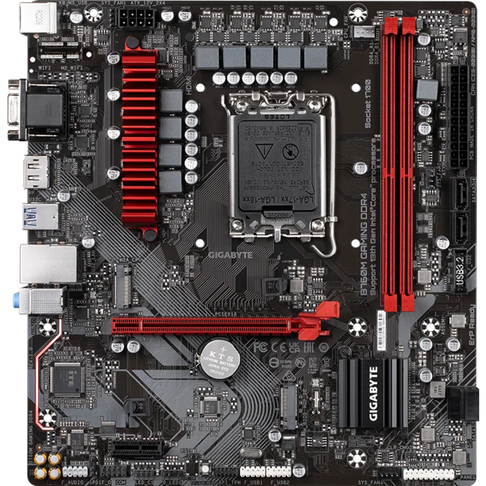 GIGABYTE B760M GAMING DDR4 HDMI-DP TYPEC PCIE 4.0 1700p mATX
